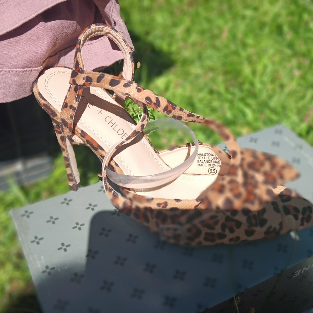 Cheetah print short heel